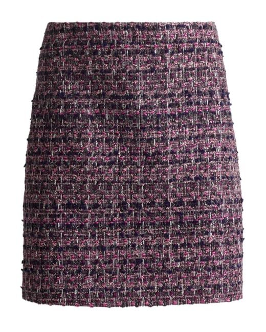 St. John Lurex Tweed Mini-Rok in het Purple