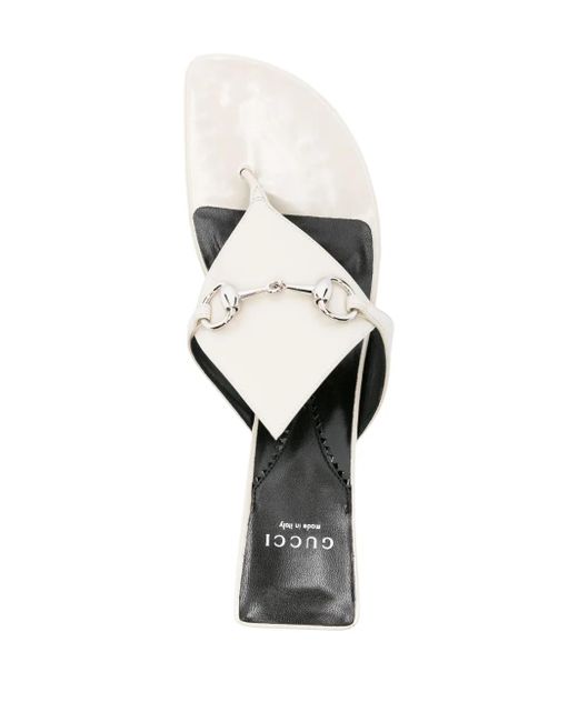 Gucci Muiltjes Met Horsebit-Detail in het White
