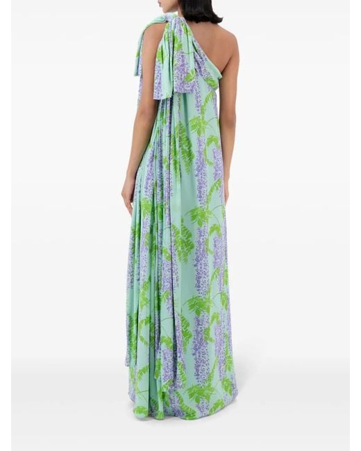 BERNADETTE Green Kleid Mit Wisteria-Print