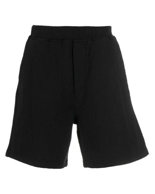 DSquared² Black X Ibrahimović Logo-Print Bermuda Shorts for men