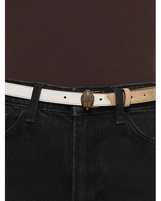 Kurt Geiger White Eagle-Head Buckle Belt