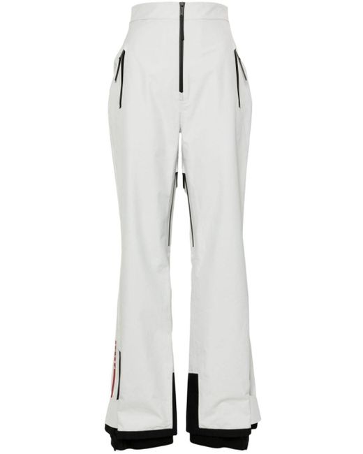 Pantalones de esquí rectos Prada de color White