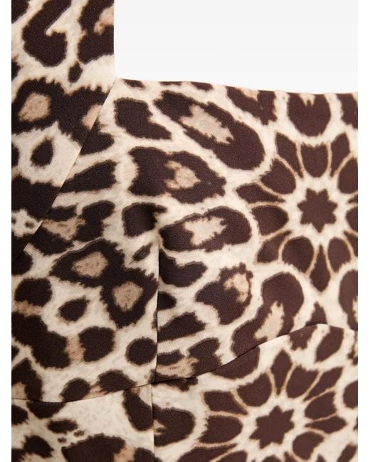 DKNY Black Midikleid mit Animal-Print