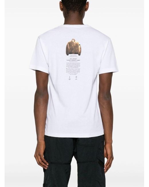 T-shirt con stampa di Stone Island in White da Uomo