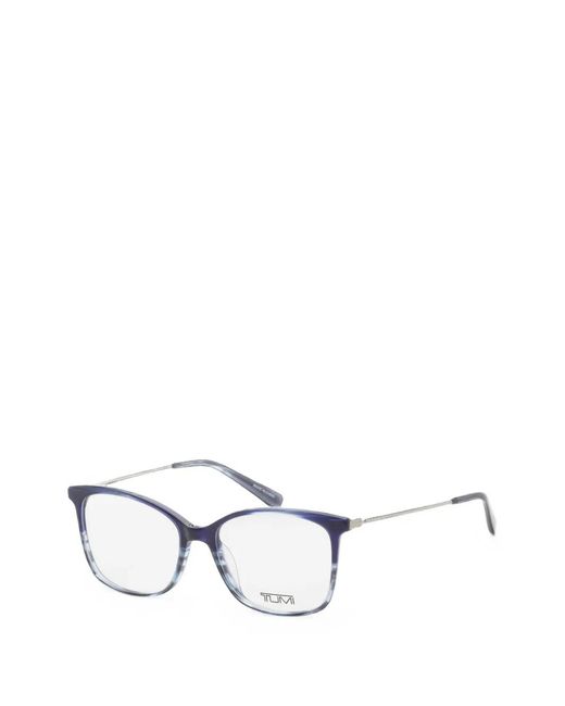 Tumi White Geometric-Frame Glasses