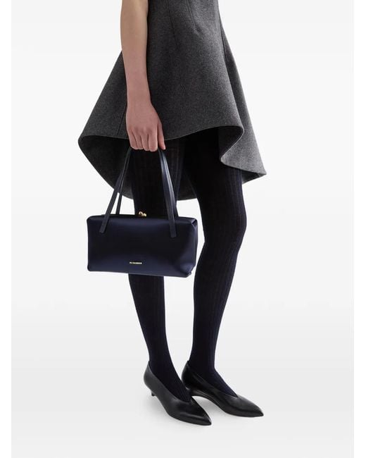 Jil Sander Black Goji Pillow Satin Tote Bag