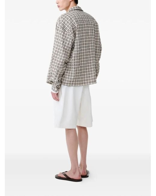 Studio Nicholson White Ikaria Flap-Pocket Drawstring Shorts for men