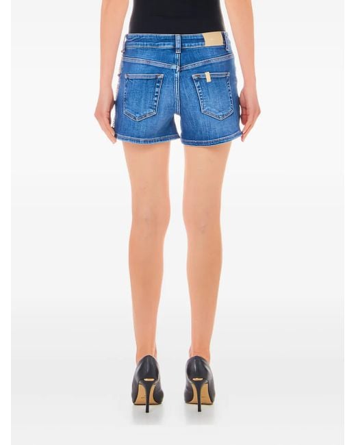 Liu Jo Blue Denim Chains Shorts