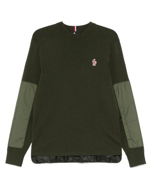 Pull À Patch Logo Moncler pour homme en coloris Green