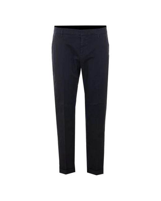 Dondup Blue Button Side-Pocket Trousers for men