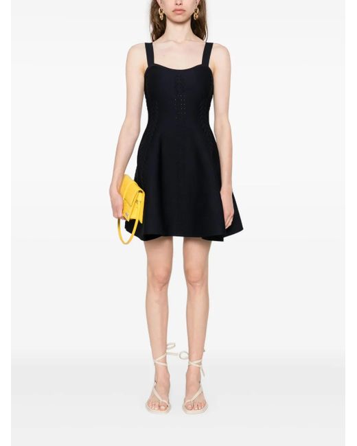 Maje Black Mini Knitted Babydoll Dress