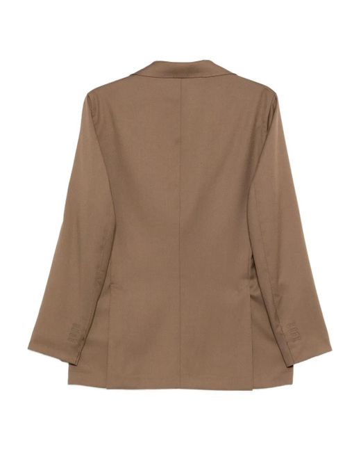 Bagnoli Sartoria Napoli Brown Single-Breasted Blazer for men