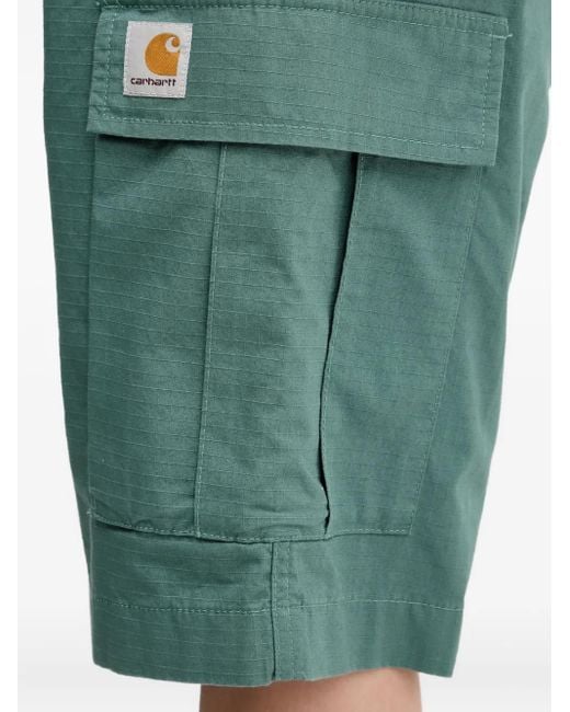 Carhartt Green Cargo-Pocket Shorts