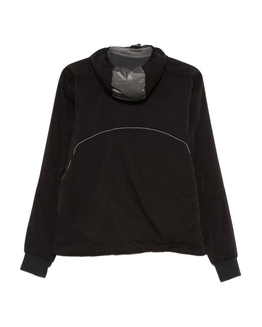 And Wander Black Hooded Zip-Up Jacket