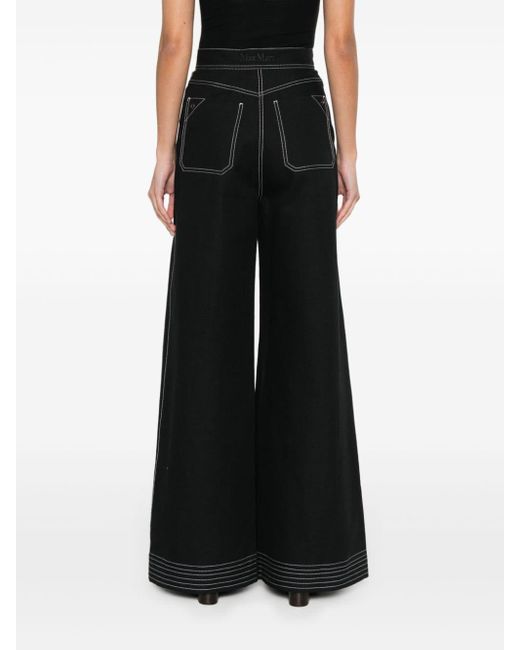 Pantalon Oboli à coupe ample Max Mara en coloris Black