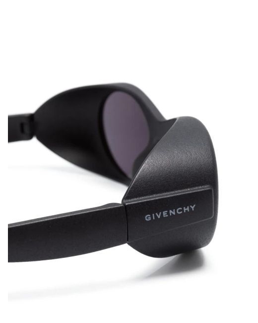 Givenchy Gray G Ride Oval-Frame Sunglasses