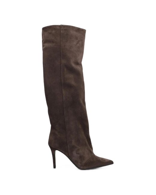 Fabio Rusconi Brown Suede Pointed-Toe Boots