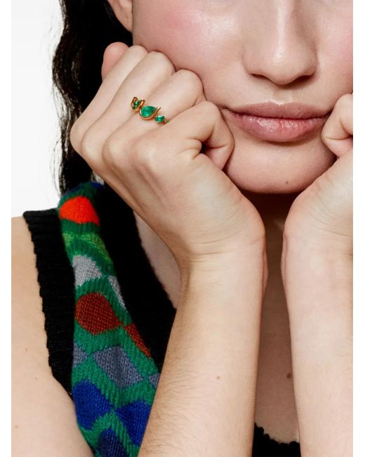 Fernando Jorge Green 18Kt Flicker Emerald Ring