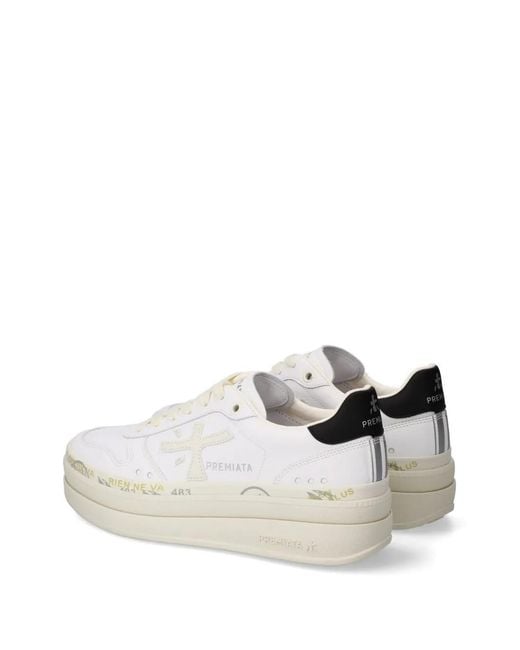 Premiata White Platform Micol Sneakers