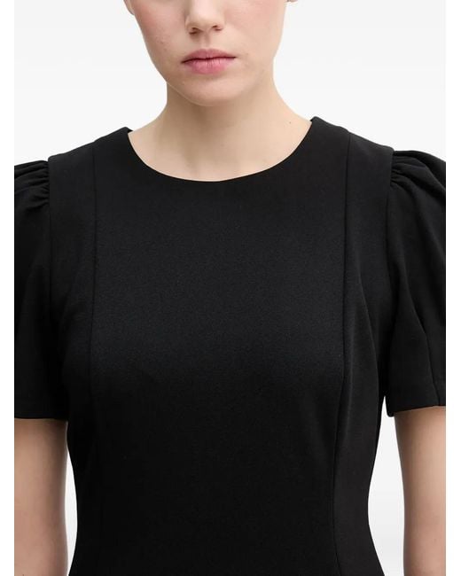 DKNY Black Puff-Sleeve Mini Dress
