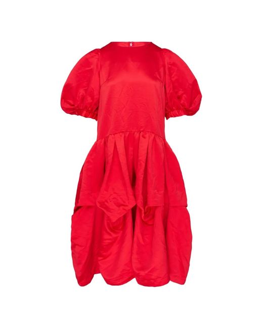 Comme des Garçons Puff-Sleeve Tiered Dress