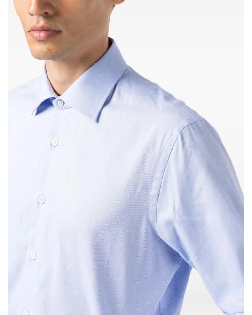 Pal Zileri Blue Buttoned Shirt for men