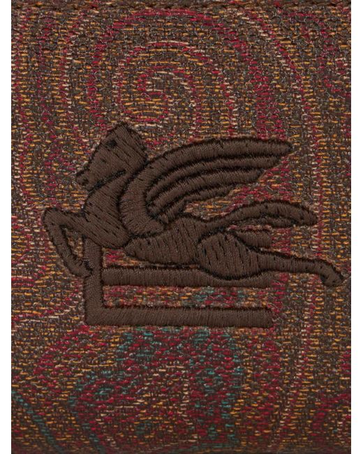 Etro Brown Pegaso Zip-Around Wallet