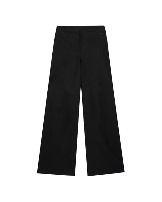 Pantalones Anchos Con Logo MSGM de color Black