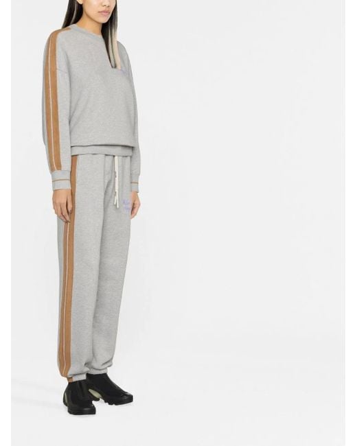 Palm Angels Gray Angels Logo-Embroidered Track Pants