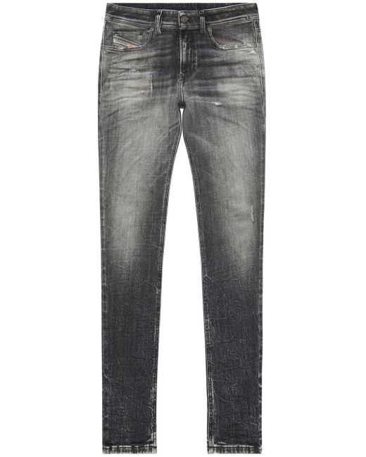 DIESEL Gray 1979 Sleenker 09g86 Skinny Jeans for men