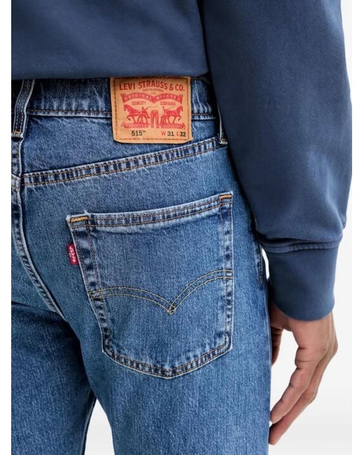 Levi's Blue 515 Slim Taper Five-Pocket Jeans for men