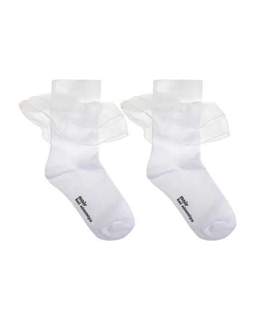 Noir Kei Ninomiya White Gerüschte Socken