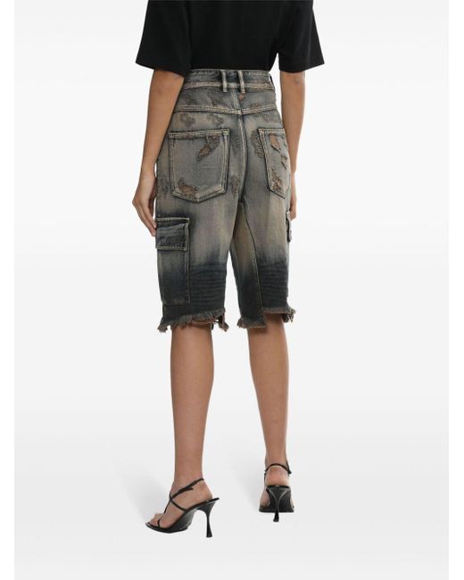 Pantalones cortos con diseño degradado we11done de color Gray