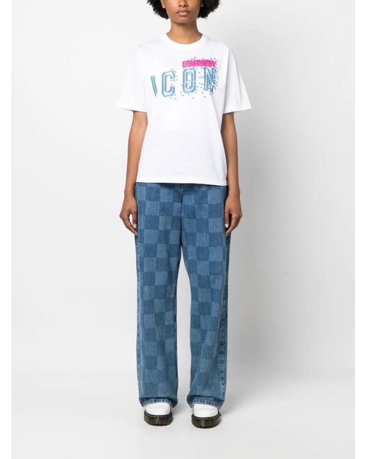 DSquared² White Easy Pixeled Icon