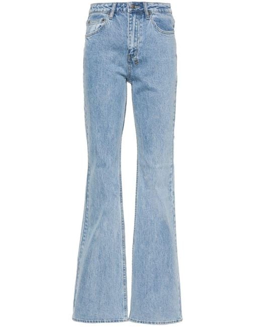 Ksubi Blue Halbhohe Soho Authentik Bootcut-Jeans