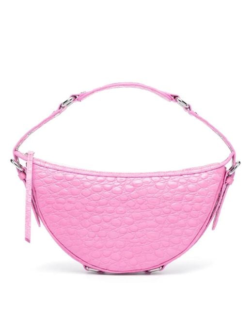 By Far Pink Gib Leather Shoulder Bag