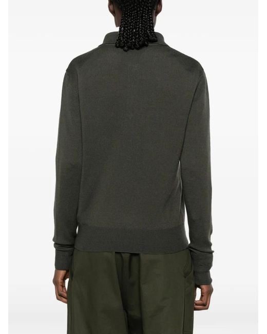 19.61 MILANO Green Button-Fastening Chest-Pocket Polo Top