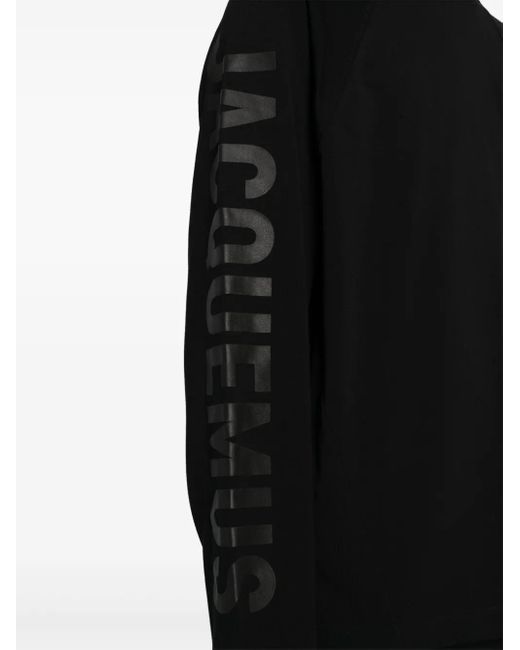 Jacquemus Black Les Classiques 'Le T-Shirt Typo Manchés Longue' Long Sleeve T-Shirt for men