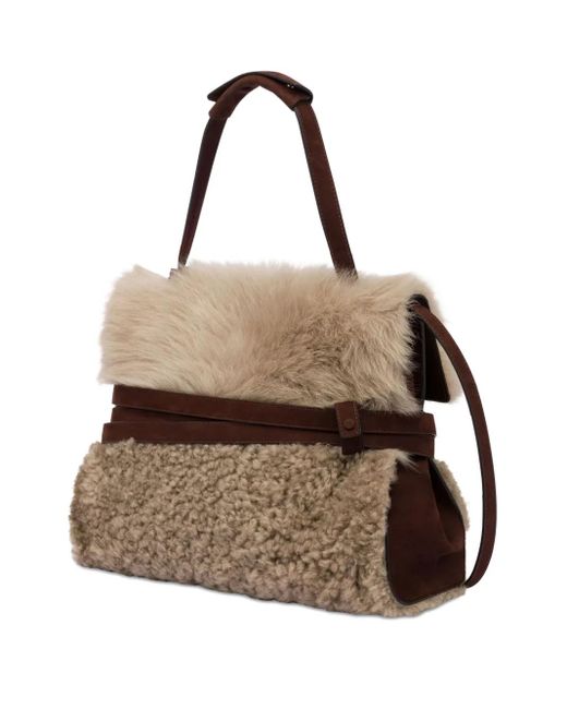Moschino Brown Tie Me Tote Bag