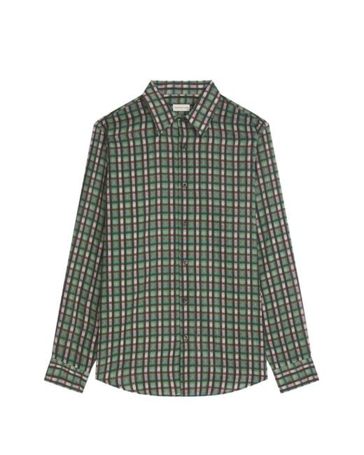 Dries Van Noten Green Classic Cotton Shirt for men