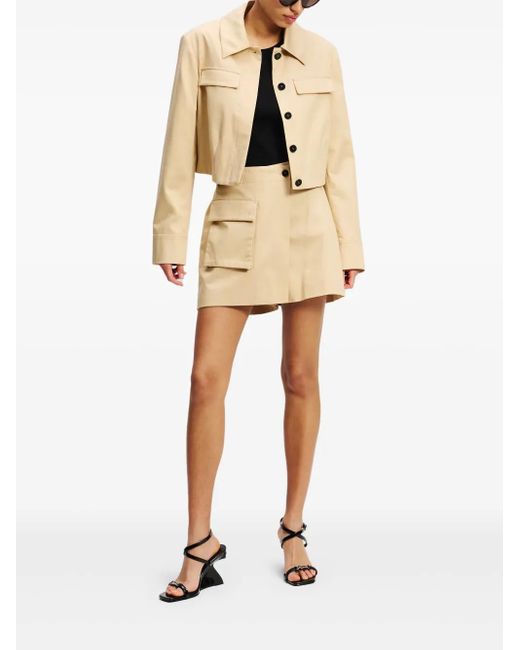 Karl Lagerfeld Natural Patch-Pocket Skort