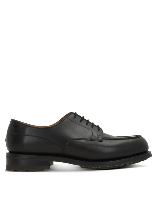J.M. Weston Black Leather Lace-Up Derby Shoes for men