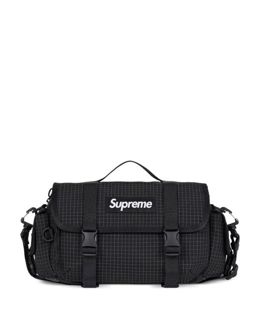 Supreme Mini Grid Duffle Bag in Black for Men | Lyst