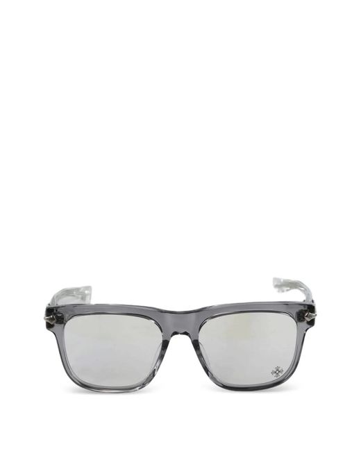 Occhiali Squadrati Con Placca Logo di Chrome Hearts in Gray
