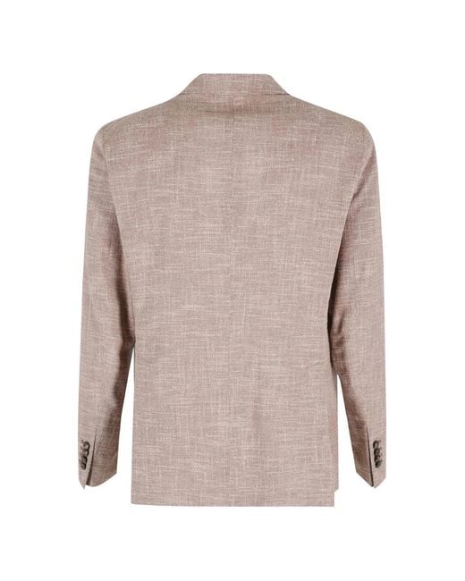 Tagliatore Brown Button Blazer for men