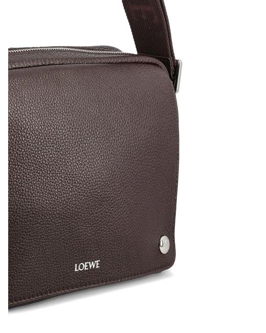 Loewe Brown Leather Shoulder Bag for men