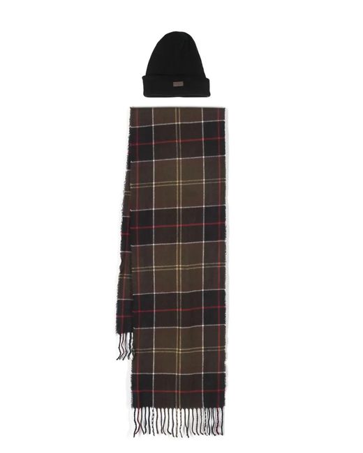 Barbour Multicolor Scarf And Hat Set for men