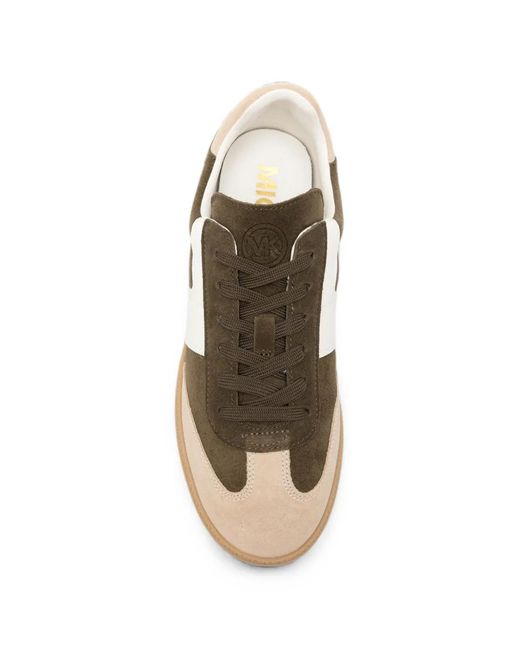 MICHAEL Michael Kors Green Jovie Panelled Lace-Up Sneakers