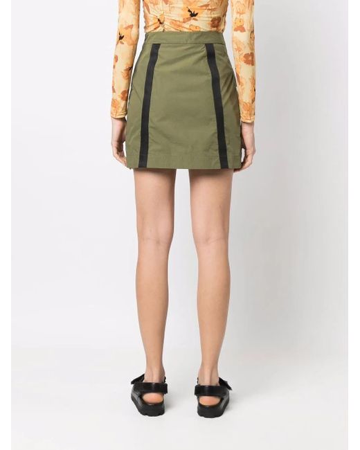 Love Moschino Green Pocket-Detail Mini Skirt