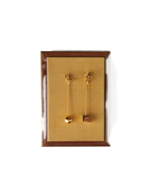 Jacquemus Black The Nodo Square-Circle Drop Earrings